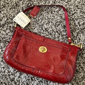 Coach Red Patent Leather Shoulder Bag new with tags